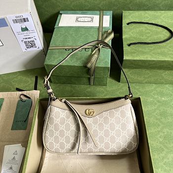 Bagsaaa Gucci Ophidia small shoulder bag 735145 beige & white - 25cm