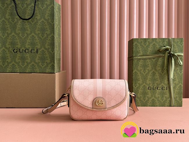 Bagsaaa Gucci Ophidia mini shoulder bag 772239 light pink - 19 x 13 x 5 cm - 1