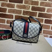 Bagsaaa Gucci Ophidia small shoulder bag 722117 beige & blue - 23x17x7cm - 1