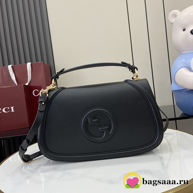 Bagsaaa Gucci Blondie medium top handle bag ‎815716 black - 32 x 17 x 10cm - 1