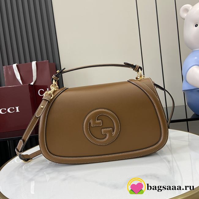 Bagsaaa Gucci Blondie medium top handle bag ‎815716 brown - 32 x 17 x 10cm - 1