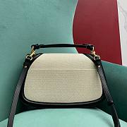 Bagsaaa Gucci Blondie medium top handle bag ‎815716 black & beige - 32 x 17 x 10cm - 2