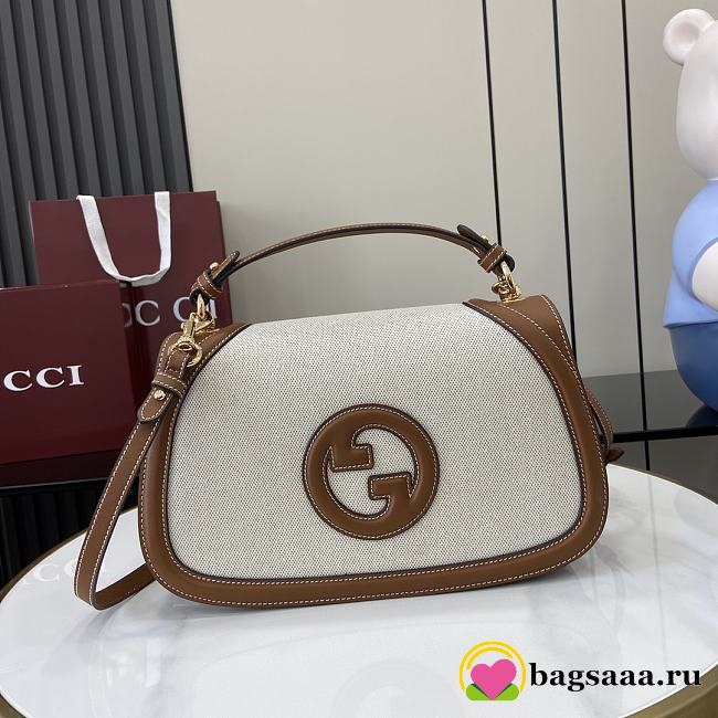 Bagsaaa Gucci Blondie medium top handle bag ‎815716 brown & beige - 32 x 17 x 10cm - 1