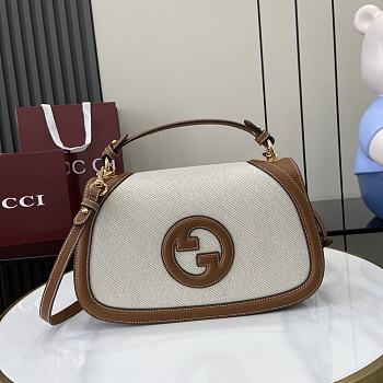 Bagsaaa Gucci Blondie medium top handle bag ‎815716 brown & beige - 32 x 17 x 10cm