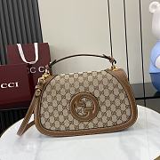 Bagsaaa Gucci Blondie medium top handle bag ‎815716 brown GG - 32 x 17 x 10cm - 1