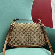 Bagsaaa Gucci Blondie medium top handle bag ‎815716 brown GG - 32 x 17 x 10cm - 2