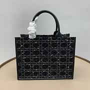 Bagsaaa Medium Dior Book Tote Black Cannage Tweed - 36.5 x 28 x 16.5 cm - 4