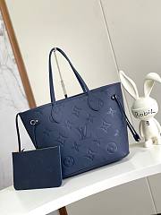 Bagsaaa Louis Vuitton M47143 Neverfull MM Tote Bag Navy Blue - 31 x 28 x 14 cm - 1