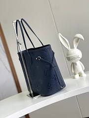 Bagsaaa Louis Vuitton M47143 Neverfull MM Tote Bag Navy Blue - 31 x 28 x 14 cm - 2