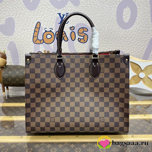 Bagsaaa Louis Vuitton N00065 OnTheGo MM Bag Damier Ebene - 35 x 27 x 14 cm - 1