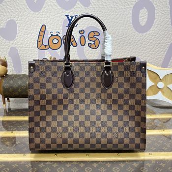 Bagsaaa Louis Vuitton N00065 OnTheGo MM Bag Damier Ebene - 35 x 27 x 14 cm