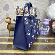 Bagsaaa Louis Vuitton M47084 OnTheGo MM Tote Bag Navy/Cream - 35 x 27 x 14 cm - 3