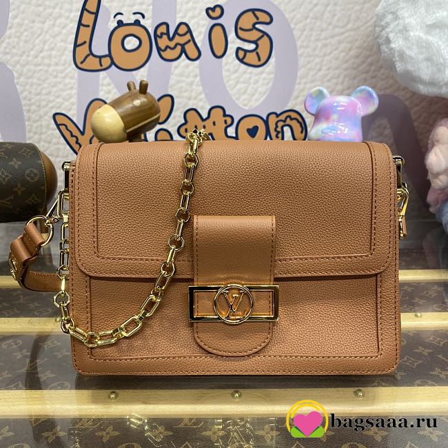 Bagsaaa Louis Vuitton M11476 Dauphine Soft MM Brown - 24 x 17 x 9 cm - 1