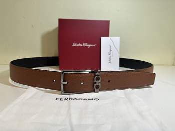 Bagsaaa Ferragamo Reversible Brown/Black Belt