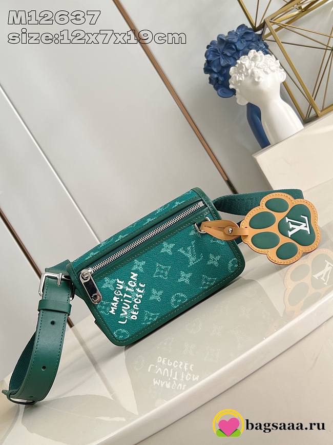 Bagsaaa Louis Vuitton M12637 Bosphore Bag Green - 19 x 12 x 7 cm - 1