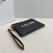 Bagsaaa Celine Small Pouch With Strap In Triomphe Canvas With Celine Print - 25 x 17.5 x 1 CM - 4