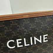 Bagsaaa Celine Small Pouch With Strap In Triomphe Canvas With Celine Print - 25 x 17.5 x 1 CM - 2