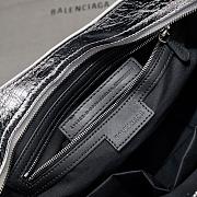 Bagsaaa Balenciaga Le City Medium Bag Metallized in Silver - 38cm*25cm*14cm - 4