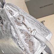 Bagsaaa Balenciaga Le City Medium Bag Metallized in Silver - 38cm*25cm*14cm - 2