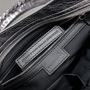 Bagsaaa Balenciaga Le City Medium Bag Metallized in Steel Grey - 38cm*25cm*14cm - 3