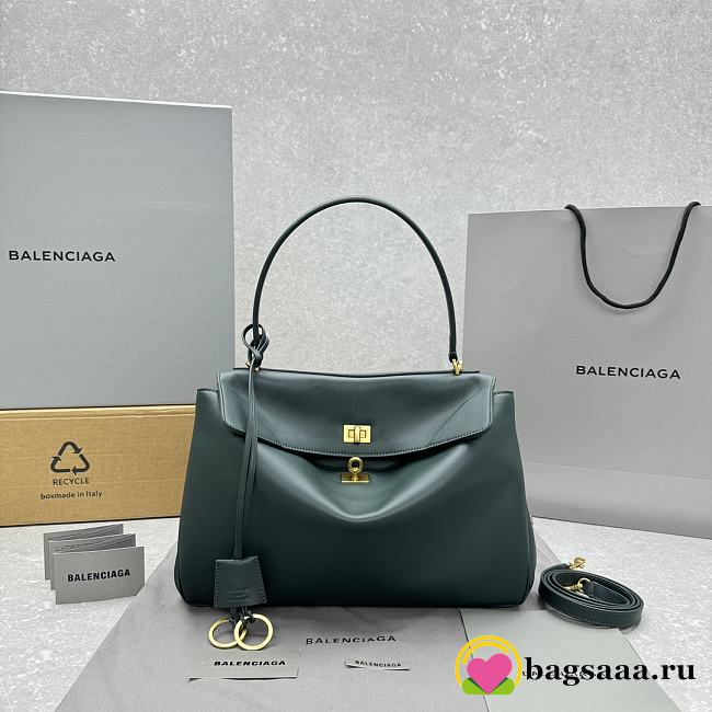 Bagsaaa Balenciaga Rodeo Medium Handbag in Pine Green - 35x23x11 cm - 1