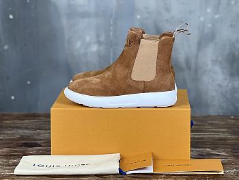 Bagsaaa LV Pacific Chelsea Boot Brown Suede