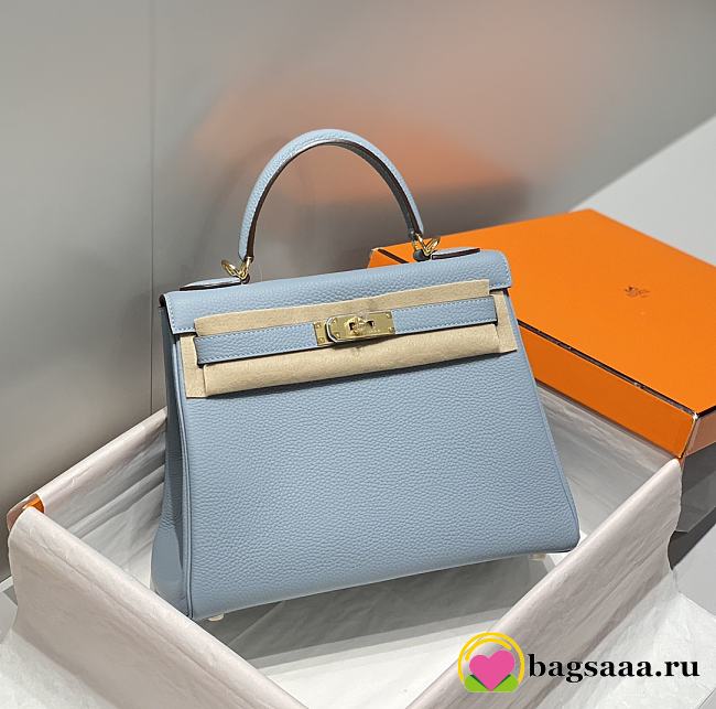 Bagsaaa Hermes Kelly Light Blue Togo & Gold Hardware - 28cm - 1