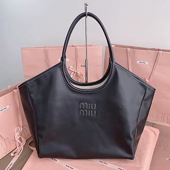 Bagsaaa Miumiu IVY leather bag black - 38x38x18 cm