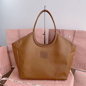 Bagsaaa Miumiu IVY leather bag brown - 38x38x18 cm