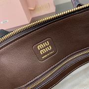 Bagsaaa Miumiu Aventure nappa leather top-handle bag dark brown - 33x17x11 cm - 2