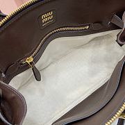 Bagsaaa Miumiu Aventure nappa leather top-handle bag dark brown - 33x17x11 cm - 3