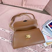 Bagsaaa Miumiu Leather shoulder bag 5BD266 brown - 24x13.5x9 cm - 3