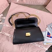 Bagsaaa Miumiu Leather shoulder bag 5BD266 black - 24x13.5x9 cm - 3