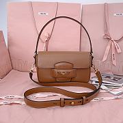 Bagsaaa Miumiu Penny leather bag 5BD270 brown - 23x13.5x5cm - 1