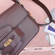 Bagsaaa Miumiu Penny leather bag 5BD270 Briarwood - 23x13.5x5cm - 3