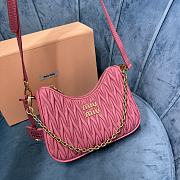 Bagsaaa Miumiu Matelassé nappa leather shoulder bag 5BH211 Pink - 20x17x5 cm - 4