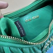 Bagsaaa Miumiu Matelassé nappa leather shoulder bag 5BH211 Green - 20x17x5 cm - 2