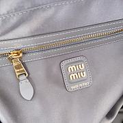 Bagsaaa Miu Miu Leather Beau bag 5BB117 gray - 34x23x10 cm - 4