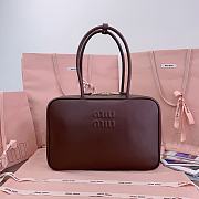 Bagsaaa Miu Miu Leather Beau bag 5BB117 Briarwood - 34x23x10 cm - 1