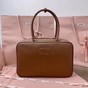 Bagsaaa Miu Miu Leather Beau bag 5BB117 Brown - 34x23x10 cm - 1