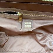 Bagsaaa Miu Miu Leather Beau bag 5BB117 Brown - 34x23x10 cm - 3