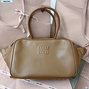 Bagsaaa Miu Miu Leather Beau bag 5BB117 Brown - 34x23x10 cm - 2