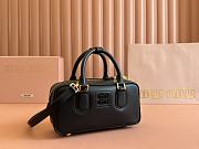 Bagsaaa Miu Miu Arcadie leather bag 5BB142 black - 22X10.5X7 cm - 1