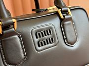 Bagsaaa Miu Miu Arcadie leather bag 5BB142 black - 22X10.5X7 cm - 3