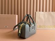 Bagsaaa Miu Miu Arcadie leather bag 5BB142 gray - 22X10.5X7 cm - 4