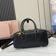 Bagsaaa Miu Miu Large Arcadie leather bag 5BB148 black - 27X12X9Cm - 1