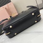 Bagsaaa Miu Miu Large Arcadie leather bag 5BB148 black - 27X12X9Cm - 3