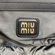 Bagsaaa Miu Miu Large Arcadie leather bag 5BB148 black - 27X12X9Cm - 4