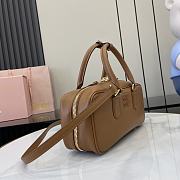 Bagsaaa Miu Miu Large Arcadie leather bag 5BB148 brown - 27X12X9Cm - 4