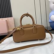 Bagsaaa Miu Miu Large Arcadie leather bag 5BB148 brown - 27X12X9Cm - 3